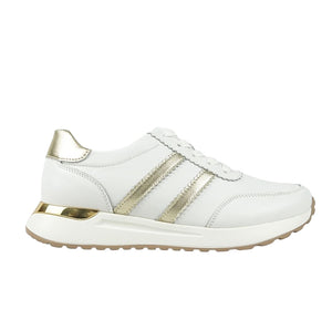 White Gold Paxton Leather Trainer