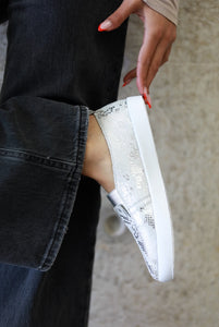 Silver Fran Slip Ons