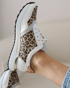 Leopard Leather Onyx Trainer