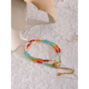 Rainbow Stone Collar Necklace
