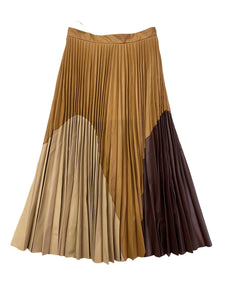 Caramel Faux Leather Pleated Skirt – Saint Lori Boutique