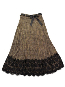 Gold Luxe Lace Skirt