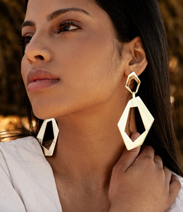 Gold Athena Statement Earrings