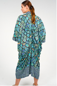 Turquoise Peacock Kaftan