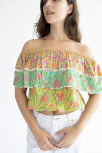 Floral Byron bay Off Shoulder Top