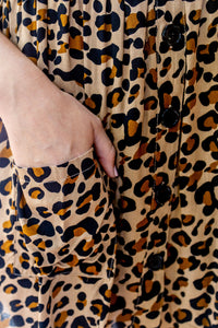 Leopard Cotton Short Dress