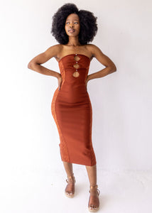 Rust Lace Side Bodycon Dress Saint Lori Boutique Rust Lace Side Bodycon Dress Saint Lori Boutique