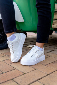 White Nova Chunky Sneakers