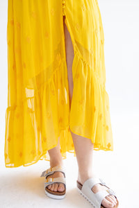 Yellow Georgette Maxi Dress