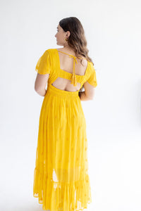 Yellow Georgette Maxi Dress