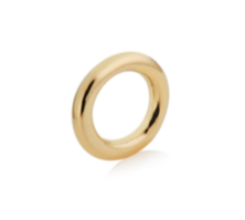 Gold Brass Chunky 5mm round band ring