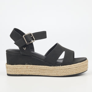 Black Chance Wedge Sandal – Saint Lori Boutique - Main Image