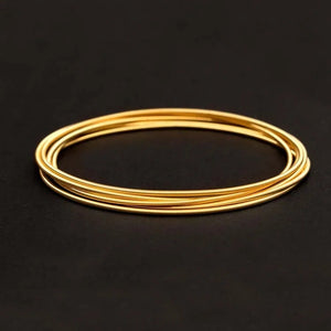 Gold Guitar String Bracelet x5