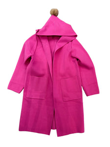 Pink Hooded Heavy Knit Jacket