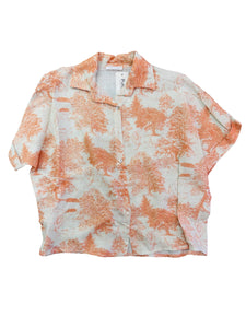 Coral Lia Liger Print Linen Shirt