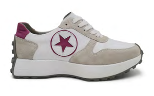 Pink Star Tucker  Leather Trainer